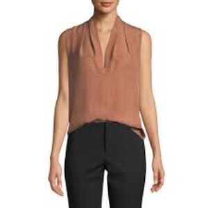 Vince Terracotta Sleeveless Blouse